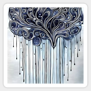 Inky dripping cloud Sticker